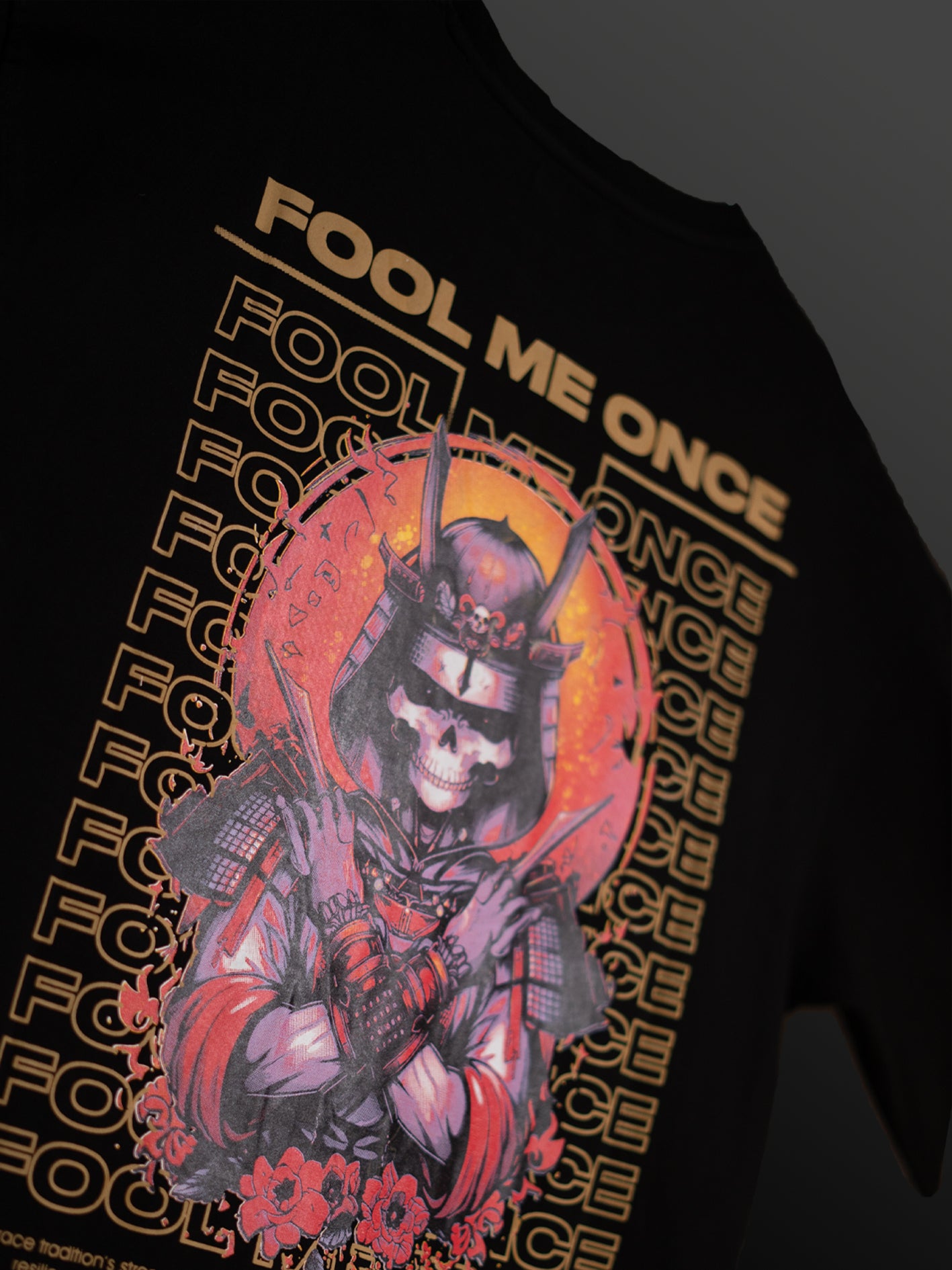 Fool Me Once Black Tee